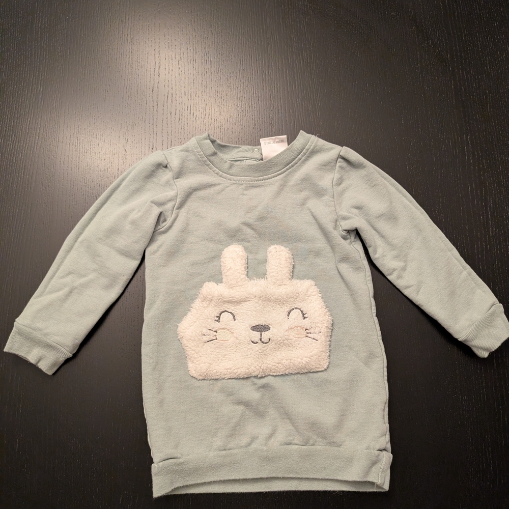 3 For $18 Koala Kids Green Sweatshirt with Bunny Design - Picture 1 of 5